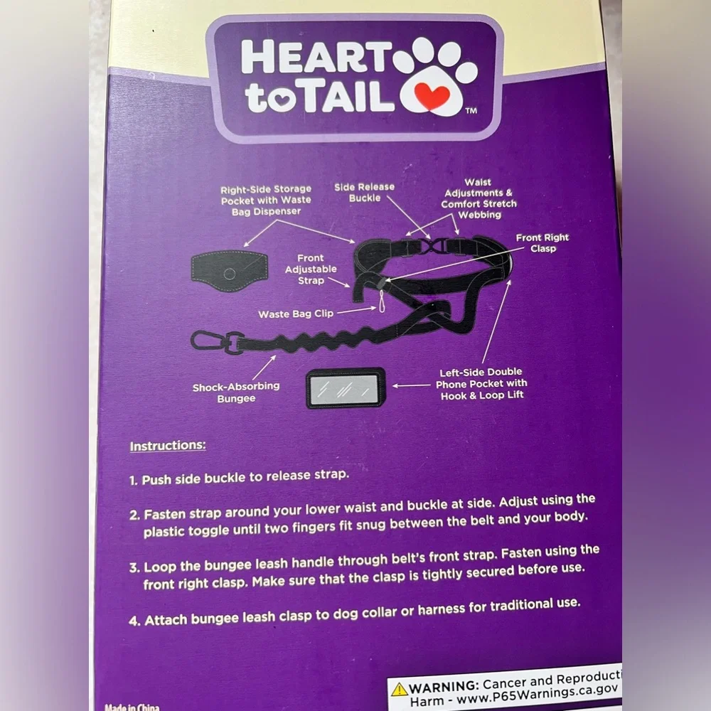 Dog Hands free leash with waist pouch